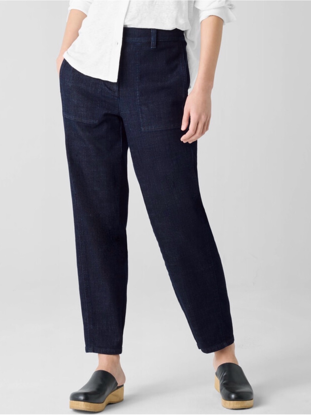 Eileen Fisher Lantern Jeans Dark Navy